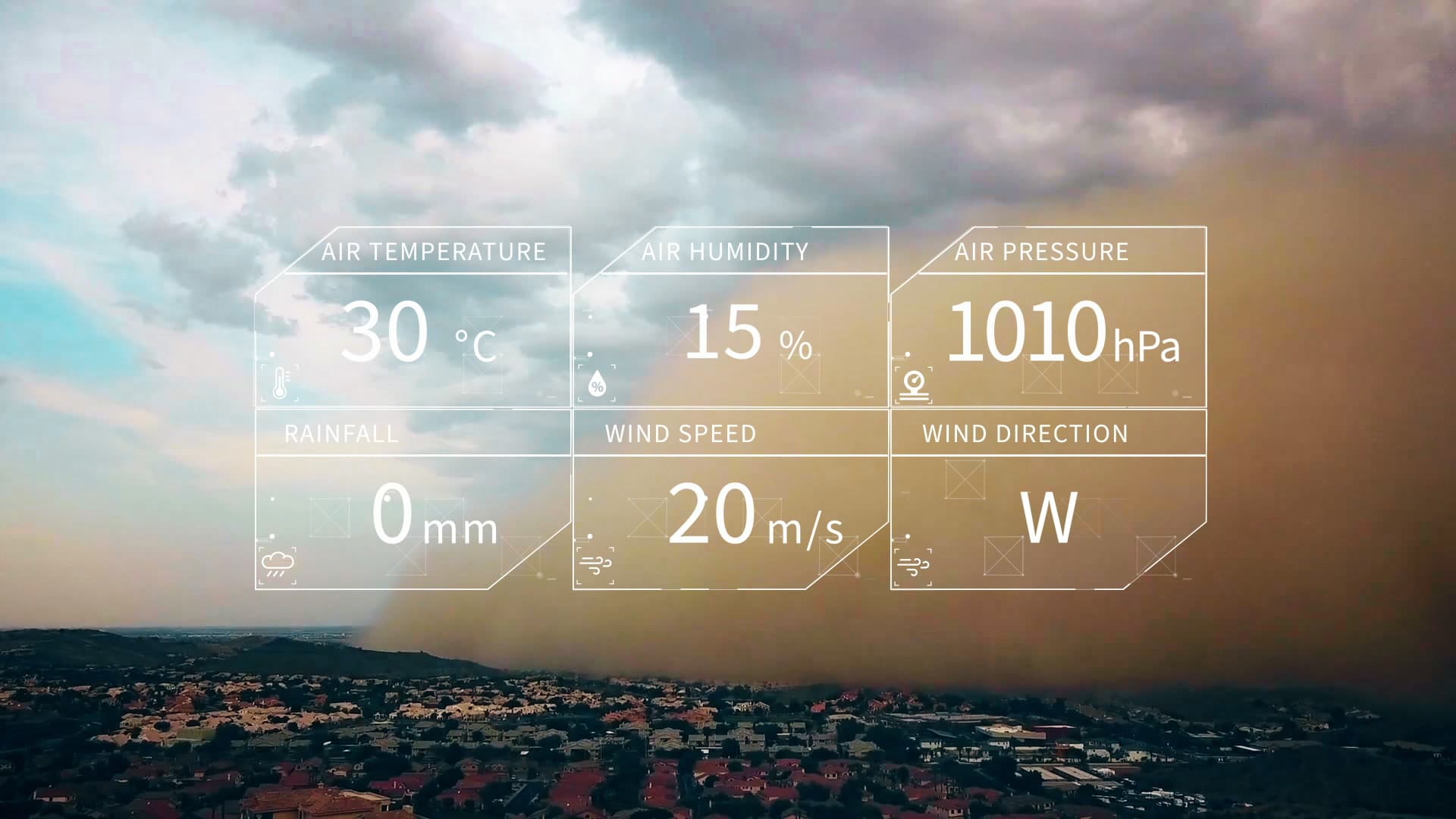 Vaisala Beacon Station — weather data overlaid on a landscape