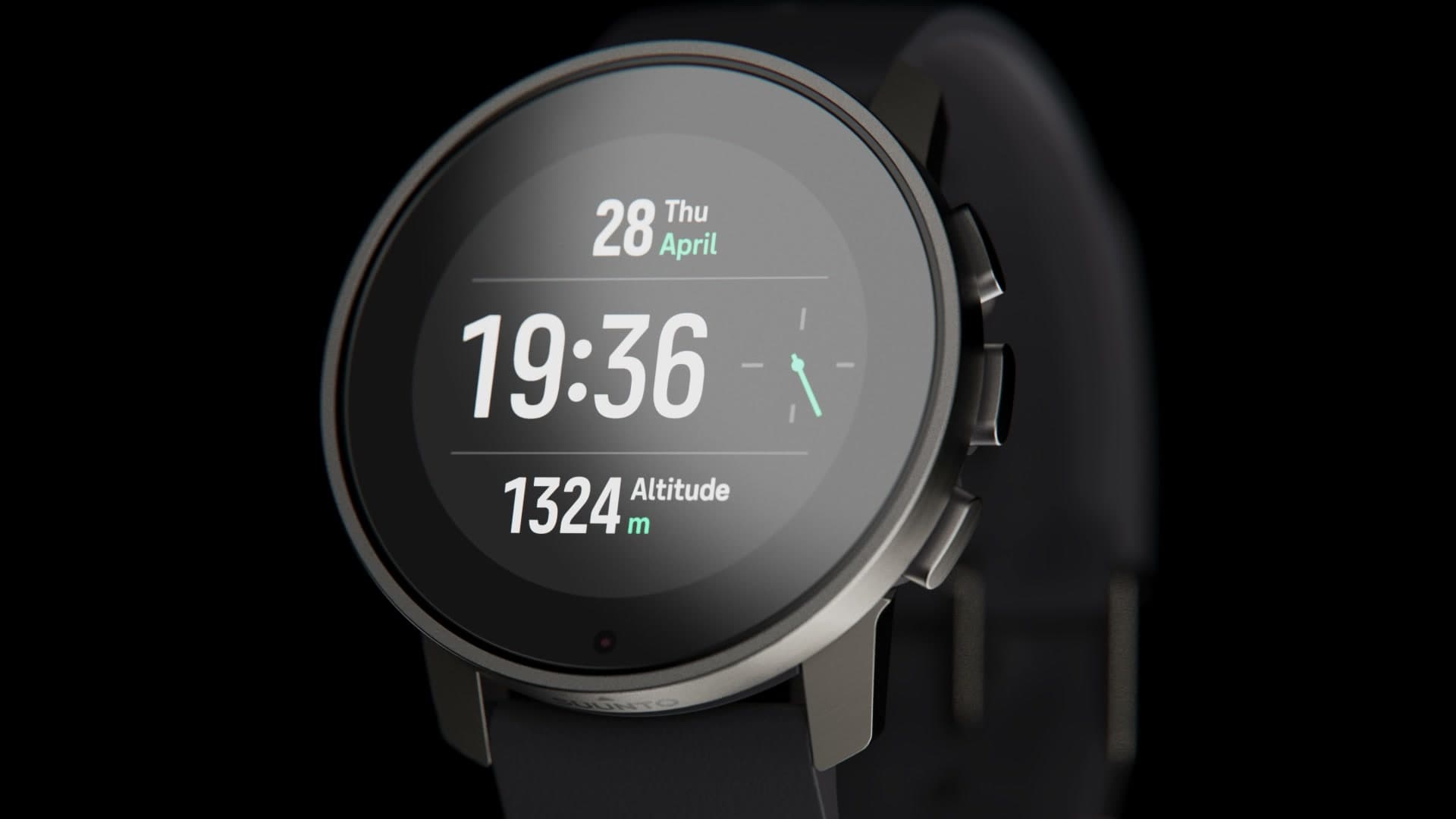 Product visualisation — sports watch in studio light