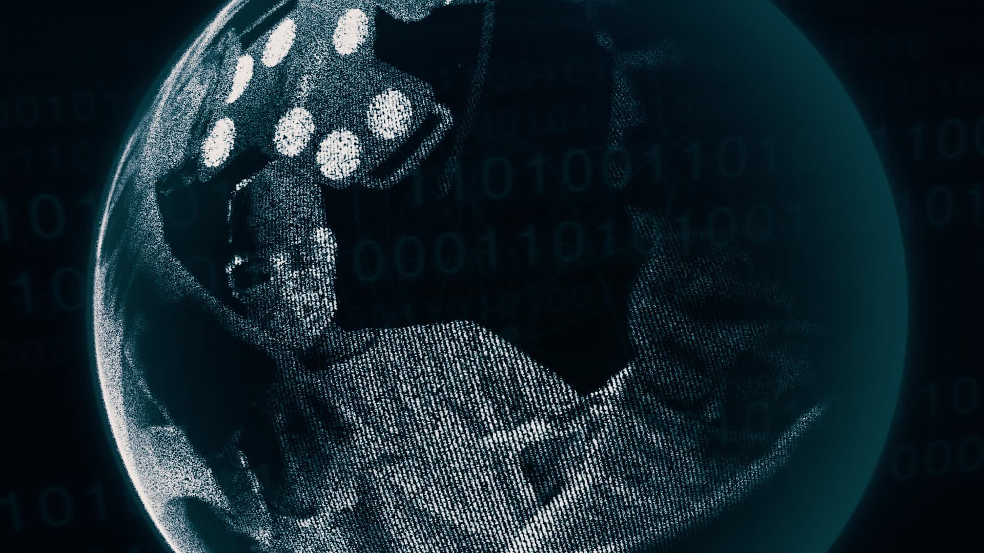 Data Particles — a globe built from particles